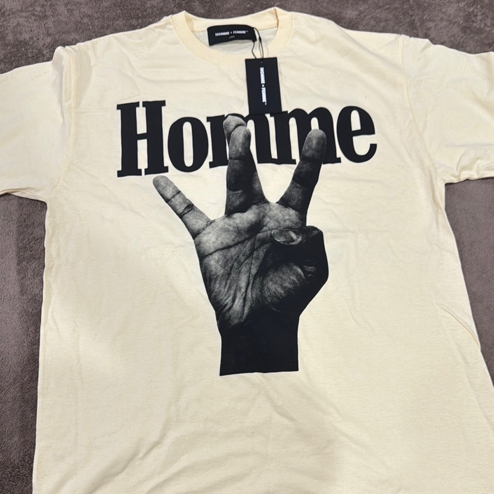 Homme Graphic Short Sleeve Tee - Cream